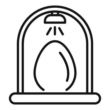 Egg incubator warming up for hatching process 스톡 일러스트