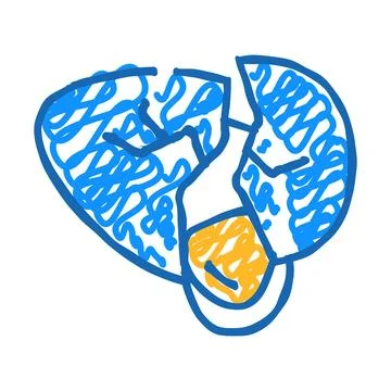 Egg ingredient add icon doodle illustration Stock Illustration