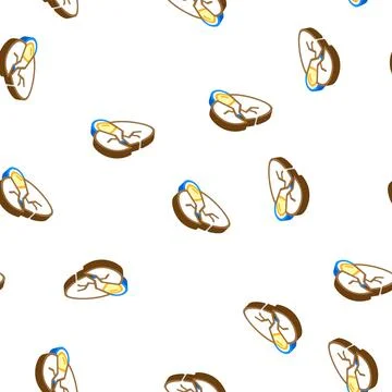 Egg ingredient add isometric icon seamless pattern Illustrazione stock