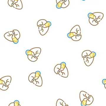 Egg ingredient add vector seamless pattern Stock Illustration