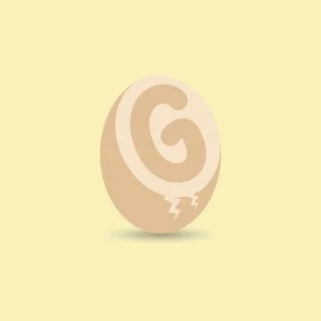 Egg with initial letter G concepts logo design Stock Illustration