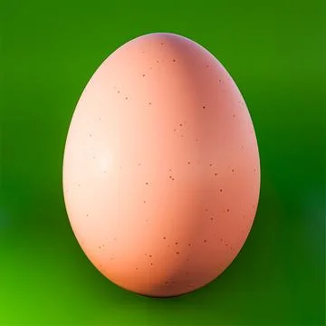 Egg isolated on green background Stock Illustration