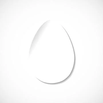Egg isolated on white background. Happy easter day. Vector illustration Stock Illustration