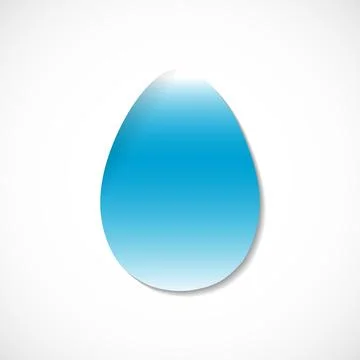 Egg isolated on white background. Happy easter day. Vector illustration Stock Illustration