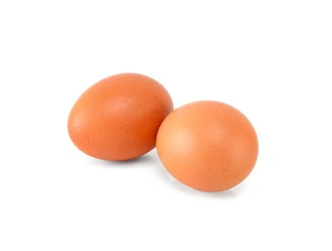Egg isolated on the white background Stock Photos