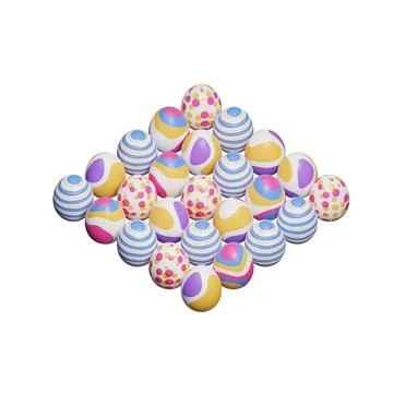 Egg isometric 3d render easter illustration Stock Illustration