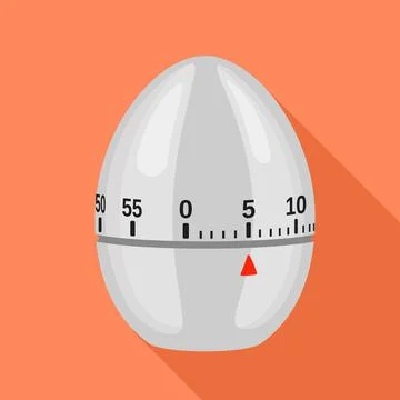 Egg kitchen timer icon, flat style イラスト素材