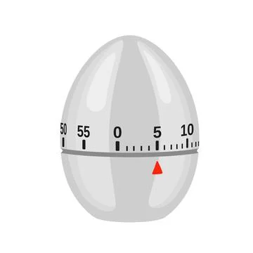Egg kitchen timer icon, flat style Stock Illustration