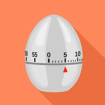 Egg kitchen timer icon, flat style 스톡 일러스트