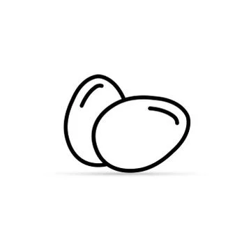 Egg Line Icon In Flat Style Vector For App, UI, Websites. Black Icon Vector イラスト素材