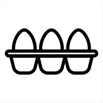 Egg line icon vector illustration isolated on white background Stock Illustration