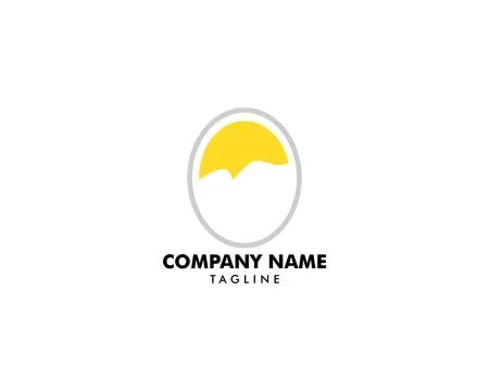 Egg Logo Design, Egg Logo Template Stock Illustration