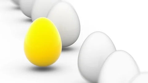 The egg. Looping footage has 4K resolution. Prores 4444. 3D Illustration. Stock Footage 99430311