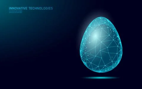 Egg low poly design business concept. Polygonal triangle design creative idea Stock-Illustration