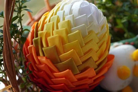 Egg made of material Stock Photos