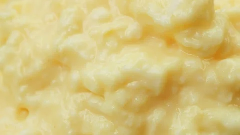 Egg mayonnaise macro close up presentation slowly rotating stock footage Stock Footage 344796798