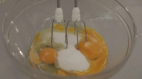 Egg mixing Stock Footage 76374063