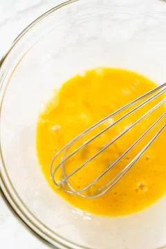 Egg Mixture Ready for Cookie Dough Stock Photos