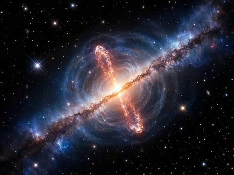 The egg nebula in cygnus constellation, with concentric shells. Foto stock