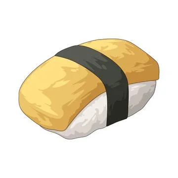 Egg nigiri illustration Stock Illustration