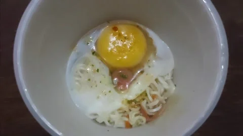 Egg Noodle Closeup 스톡 동영상 301374251