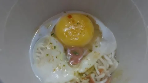 Egg Noodle Inside Stock Footage 301374386