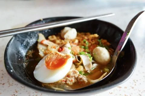 Egg noodle Stock Photos