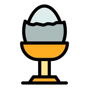 Egg nutrition icon vector flat Stock Illustration