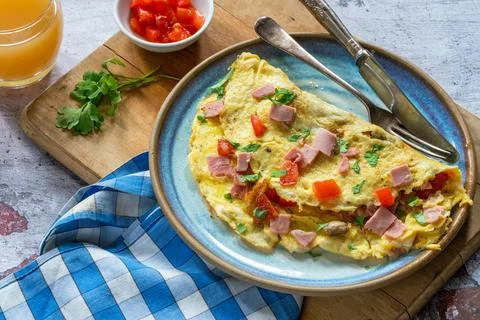 Egg omelette Stock Photos