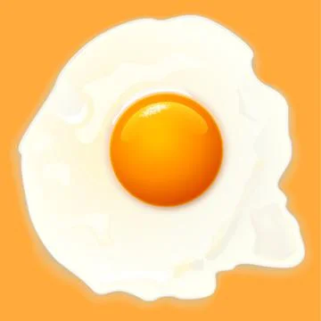 Egg on orange Stock Illustration