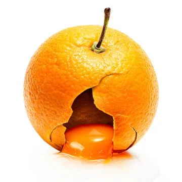Egg in orange Stock Photos