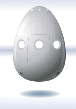 Egg from outer space Stock Illustration