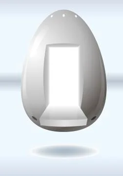 Egg from outer space Stock Illustration