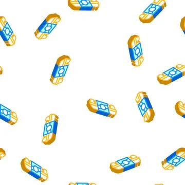 Egg package isometric icon seamless pattern color 스톡 일러스트