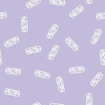 Egg package line vector seamless pattern flat 스톡 일러스트