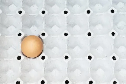 Egg on the package Foto stock