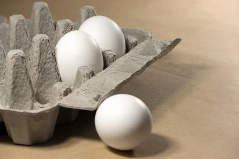 Egg in the package Foto stock