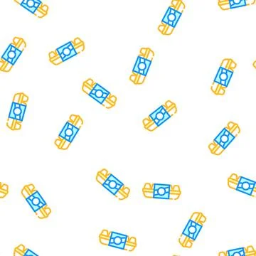 Egg package vector seamless pattern flat Illustrazione stock