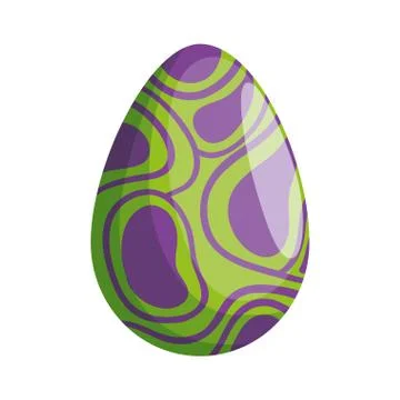 Egg painted abstract happy easter Illustrazione stock