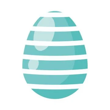 Egg painted easter decoration icon Stock Illustration