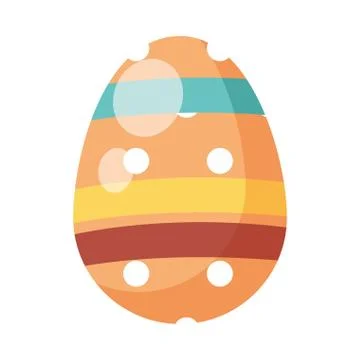 Egg painted easter decoration icon Stock Illustration