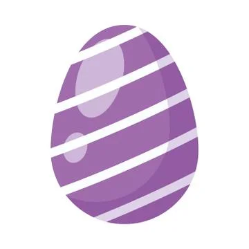 Egg painted easter decoration icon Stock Illustration