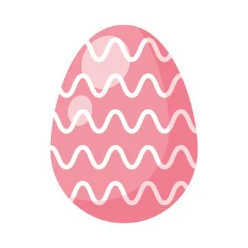 Egg painted easter decoration icon Stock Illustration
