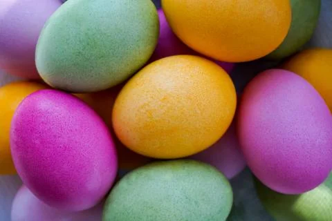 Egg. Painted Easter eggs for Christian holiday Stock Photos