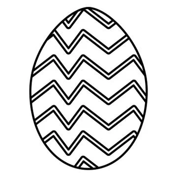 Egg painted happy easter with geometric figures Illustrazione stock