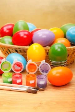 Egg painting Stock Photos