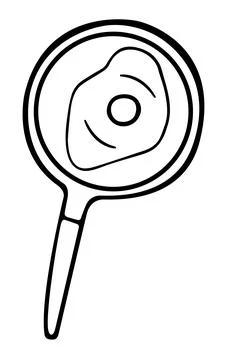 Egg in a pan hand drawn vector sketch isolated on white background. Stock Illustration