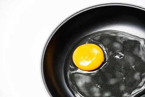 Egg in pan Foto stock