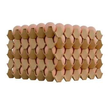 Egg Paper Tray Side View 3D Render Illustration Illustrazione stock