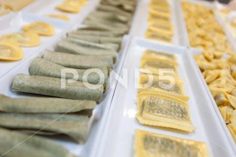 Egg pasta diversity Stock Photos